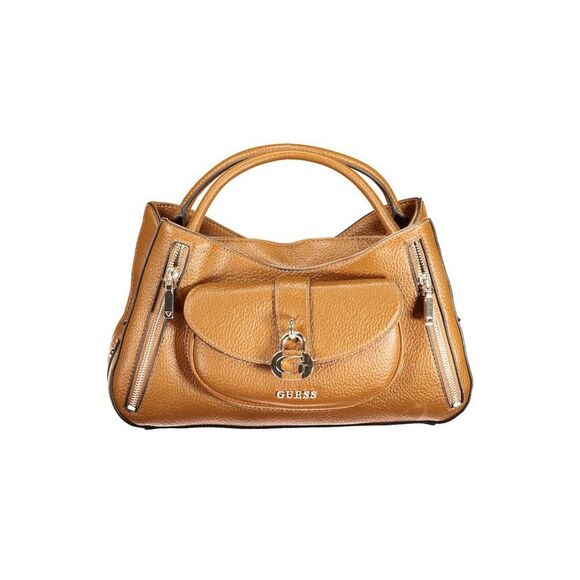 Guess Jeans Marrone Polyurethane Women Women's Handbag